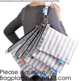 dIAPER BAGS, ORGANIZER POUCHES, 4 MESH INSERTS, 1 WET BAG, SET OF 5 VERSTILE FILES,neoprene pouch/bags/cases, BAGEASE