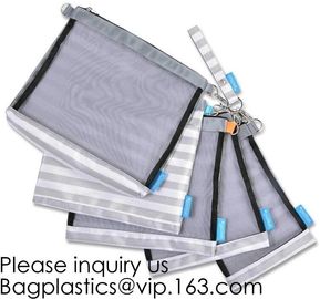 dIAPER BAGS, ORGANIZER POUCHES, 4 MESH INSERTS, 1 WET BAG, SET OF 5 VERSTILE FILES,neoprene pouch/bags/cases, BAGEASE