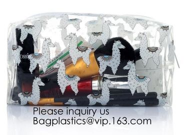 Wholesale Promotional set of 2 travel Kit Pink EVA cosmetic Bag,EVA clear custom waterproof cosmetic bag fashion travel