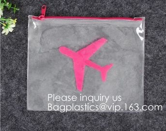 Custom Screen Printing Clear EVA Ziplock Bags Portable Travel MakeupToiletry Cosmetic Bag Packing Pouch, BAGEASE PACK