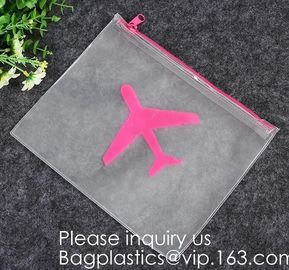 Custom Screen Printing Clear EVA Ziplock Bags Portable Travel MakeupToiletry Cosmetic Bag Packing Pouch, BAGEASE PACK