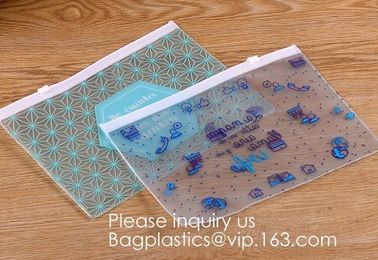 Custom Screen Printing Clear EVA Ziplock Bags Portable Travel MakeupToiletry Cosmetic Bag Packing Pouch, BAGEASE PACK