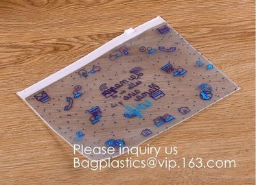 Custom Screen Printing Clear EVA Ziplock Bags Portable Travel MakeupToiletry Cosmetic Bag Packing Pouch, BAGEASE PACK