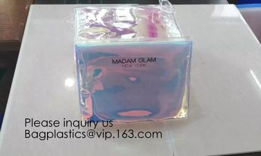 New Design Holographic Makeup Bag Pvc Cosmetic Bag With Ziplock Cushioning Bubble Mailer Ziplock Bubble Bag, bagease