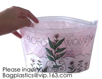 Best Seller Waterproof Cosmetic Ziplock Bubble Bag/Custom Printing PVC Bubble Mailer With Zipper, bagease, bagplastics
