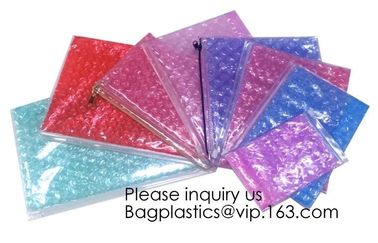 Best Seller Waterproof Cosmetic Ziplock Bubble Bag/Custom Printing PVC Bubble Mailer With Zipper, bagease, bagplastics