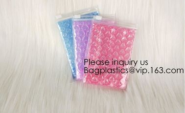 Colored PVC Film Bubble Bag/Special PVC Ziplock Bubble Bag/New Material Bubble Mailer With Zipper, bagease, bagplastics