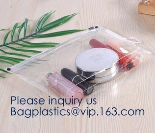 Custom Logo Zip Lock Transparent PVC EVA Cosmetic Bag,Reusable EVA swimwear bag with ziplock in various colors, bagease