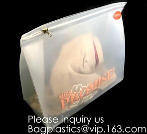 Biodegradable EVA, Eco-Friendly PVC,PU,Swimwear Bag Beach Dry Recycled Ziplock Bag With White Dot Print,Bagease, Bagplas