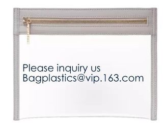 Environmental Colourful PVC Ziplock Packaging Bag Laser Shinny Holographic Makeup Bag PVC Cosmetic Bag PVC Pouch bagease