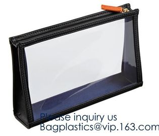 Recyclable Clear Gift Plastic Flat Bottom Logo Pvc Ziplock Nylon Packing Bags With Handles,holographic ziplock makeup co