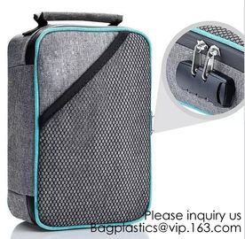 Child Proof Travel Herb Storage Case Large Stand Up Carbon Lining Smell Proof Resealabe Ziplock Stash Bags bagease pac