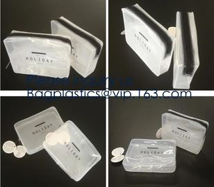 Clear Toiletry Bag - Compression Packing Cube - PVC Cosmetic Bag - Transparent Makeup Bag - See Through Plastic Clear Ba