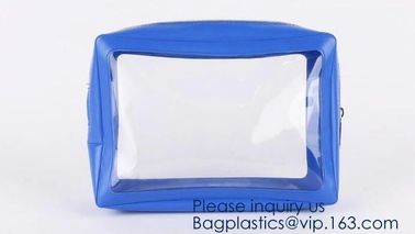 Heavy Duty Clear Toiletry Makeup Bags Transparent Shaving Bag Water Resistant Cosmetic Bag Organizer Pouch for Travel wi