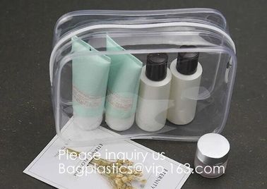 Clear Travel Toiletry Bag PVC Waterproof Cosmetic Makeup Bags Organizer With Handle See Through Plastic Clear Case