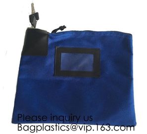 Locking Security Money Bag, Cash Bag,Bank Bag Canvas Keyed Security,Money Bag with Key Lock Keyed Security, security bag