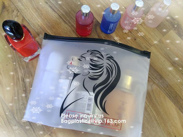 Matte Frosted Slider Zipper Bag Packing Storage Pouches Resealable clothing / cosmetics / Travel suits / promotional pa