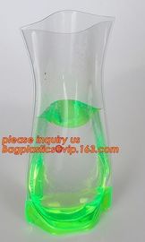 Square Plastic Vase,Plastic Flower Vases, transparent PVC bag, vase pouch, stand up vase, plastic vase, floral bags pack