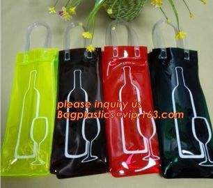 plain wine handle,  pvc tote bag, clear pvc transparent cosmetic bag with snap button, Personalized organza bag gift