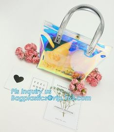 professional custom cosmetic bags waterproof clear pvc travel cosmetic makeup bag, pouch pvc handle tote bag, carrier, h