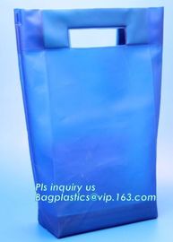 transparent pvc bag for gift,cosmetics/PVC handle bag, Plastic Handle Bags For Makeup Travel Set Packaging, die cut hand