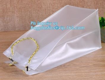 PVC Wine cooler bag chiller Gift bags Thick ice bag, Durable plastic pvc water resistant chiller cooler wine bottle ice