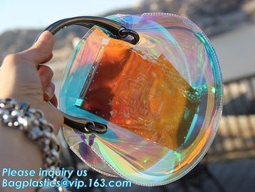women tote bag transparent pvc handbag, PVC Vinyl Beach Tote Bags Handbag With Handle, handbag tote bag with inner draws