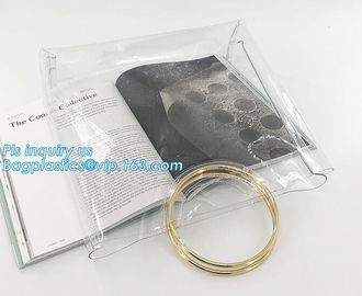 PVC summer waterproof transparent jelly beach shopping shoulder bag for women, Women Colorful Soft Candy Color PVC Handb