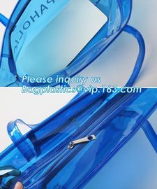 customized handle clear plastic pvc make up bag, vinyl pvc zipper bags with handles, snap button closure or ziplock plas