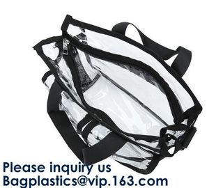 Clear PVC Makeup Cosmetic Bag With Extra 2 Front Magnet Pockets And Zipper Bag,Cosmetic Portable Toiletry Makeup Bag