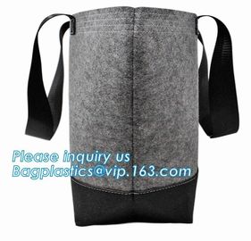 Eco-Friendly Grey Reusable Felt Grocery Shopping Handbag Tot Bag For Women Men,Mesh bags,Shopping bags, Drawstring bags,