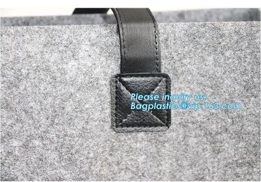 Felt Laptop Bag With Zipper Pocket Eco Polyester Felt Low Price Tote Bag Handmade Fashion Felt Women Bag