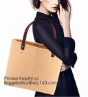 Handmade Fashion felt shoulder Case Ladies Bag Women Handbag Felt Tote Bag with Leather Handle, Bagease, Bagplastics