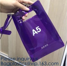 Custom Clear Transparent Holographic Iridescent Ladies Vinyl Tpu Shopper Women Shopping Tote Bag Garment Bags,Storange