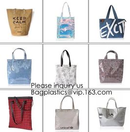 Manufacturer Custom Logo Transparent Clear PVC Plastic Portable Packaging Promotional Gifts Shopping Tote Bag, bagease