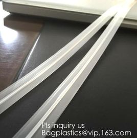 PE & PP pvc long chain pe double color flange zipper used for zip lock plastic bags, custom zipper washing machine flang