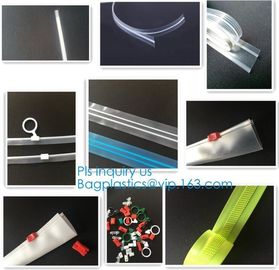 PE & PP pvc long chain pe double color flange zipper used for zip lock plastic bags, custom zipper washing machine flang