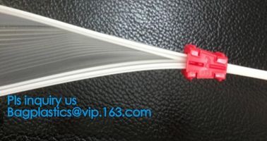 vacuum bags without teeth double color flange zipper, PVC Plastic Slider Zipper For Plastic Zipper Pouch, double color f