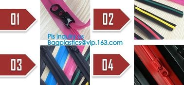 multi colored transparent plastic easy tear zipper, closure pe bag clear press lok zipper, reclosable press zipper