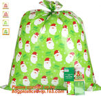 Giant christmas party plastic santa present gift sack bag,Large size custom design plastic biodegradable disposable chri
