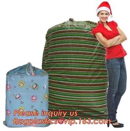 Giant PVC/EVA gift toy drawstring plastic storage packing bag with handle,XMAS giant plastic gift poly bag 36"*44" santa