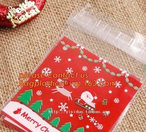 cone shape custom print clear plastic christmas candy bag,cone shaped clear candy treat opp bag,Various Styles Christmas