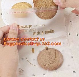 Various Styles Christmas Santa Claus moose Snowman self-adhesive Cookie packaging bags for biscuits snack christmas