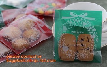 Merry Christmas Santa Claus Snowman Fudge Gift Cellophane Cookie Candy Bag,Xmas Santa Plastic Gift Candy Cookies Favor C