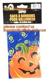 gravure printing halloween party bag, cute design food grade plastic cookie packing,halloween shrink cello treat bags fo