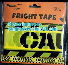 Halloween Caution Tape , Custom Printing Caution Tape Halloween Banner,Halloween Caution Tape zebra tape bagease pack