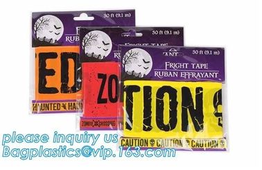 Caution Tape Halloween Red and White Banner Tape,EPI manufacturer in low price Halloween Caution Tape bagplastics packag