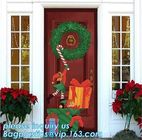 Promotional custom printing plastic door cover PE christmas door/window/wall covers door poster,indoor & outdoor door po