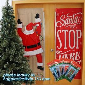 Promotional custom printing plastic door cover PE christmas door/window/wall covers door poster,indoor & outdoor door po