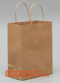 Promotional paper bag in fancy paper and foil logo, Fashion gift paper bag with ribbon handle, Special handle design pap